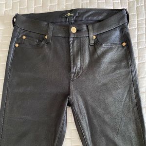 7 For All Mankind Faux Crackle Leather Skinny Pant